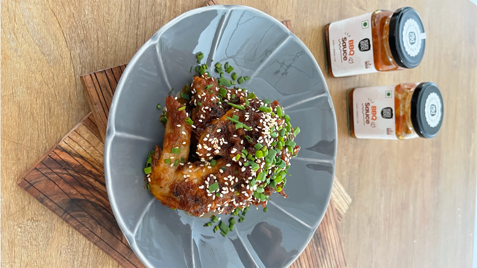 Sticky bbq chicken wings