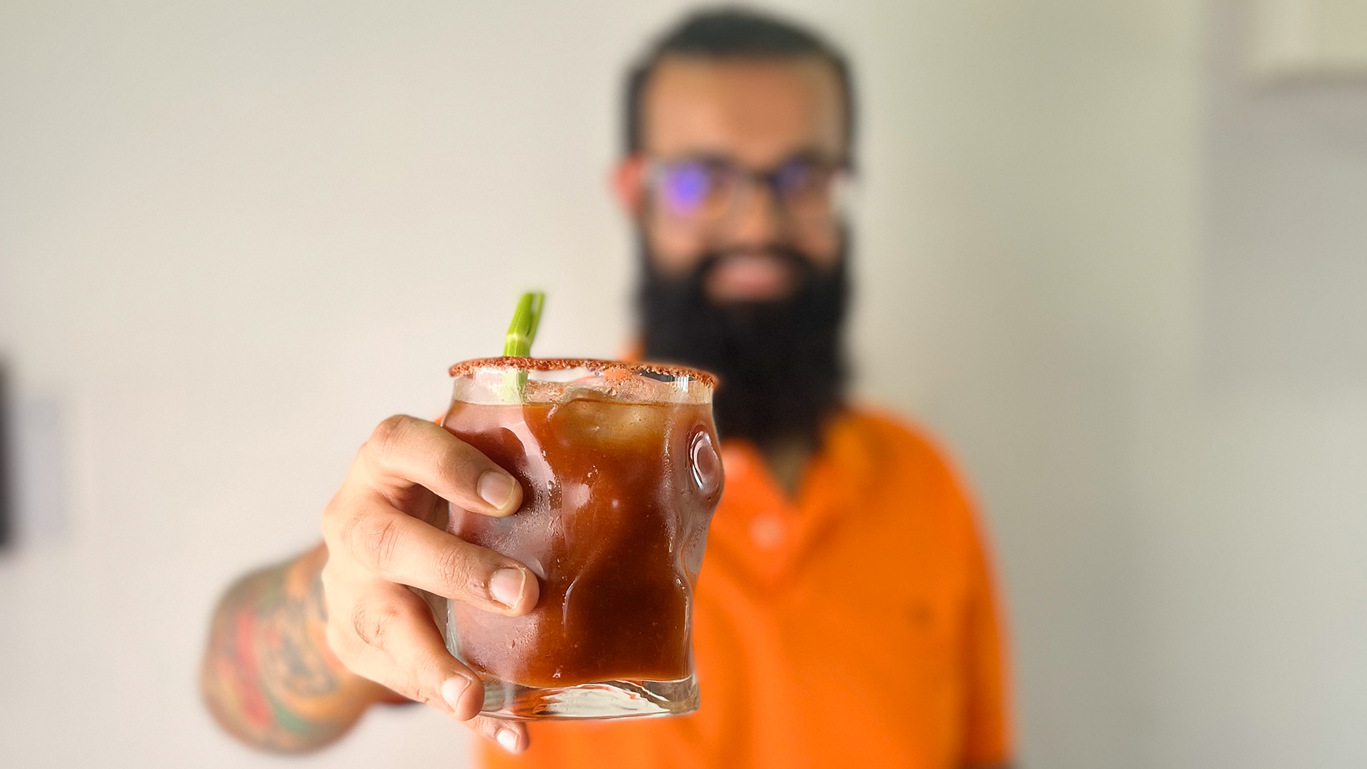 Bloody mary cocktail with a twist